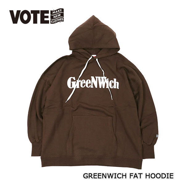 VOTE MAKE NEW CLOTHES ヴォートメイクニュークローズ GREENWICH FAT HOODIE グリーンウィッチ ファット フーディ MENS スウェット フーディー