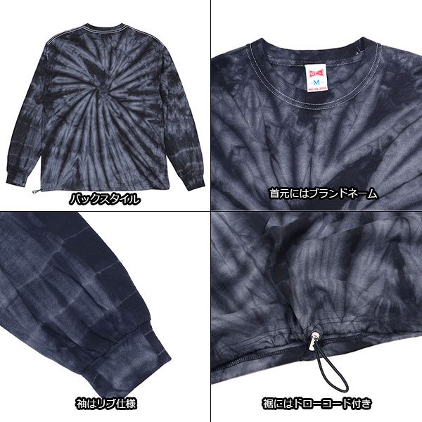 ★SALE★セール商品・返品交換不可★VOTE MAKE NEW CLOTHES ヴォートメイクニュークローズDRAWCORD TIEDYE L/S TEE ドローコード タイダイ ロングスリーブティーシャツ T-SH カジュアル カットソー スケーター シンプル 無地 フェス 絞り染め