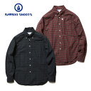 BAMBOO SHOOTS バンブーシュート BROAD CHECK B.D. SHIRT ブロード チェック ボタンダウンシャツ RED GREEN M/L メンズ【返品交換不可】