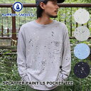 BAMBOO SHOOTS バンブーシュート SPLATTER PAINT LS POCKET TEE スプラッター ペイント ロングスリーブ ポケット ティー アウトドア CAMP アウトドア ファッション ロンT ロンティー おしゃれ 人気 ペイントカットソー 1点物【返品交換不可】