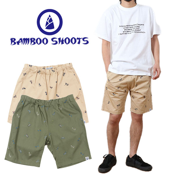 BAMBOO SHOOTS バンブーシュート BMX PATTERN SHORTS ビーエムエックス パターン ショーツ アウトドア CAMP キャンプ FES フェス アウトドア ファッション【返品交換不可】