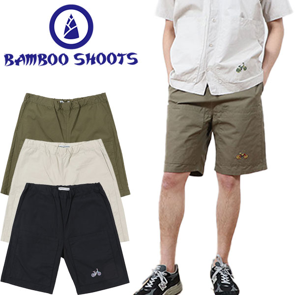 BAMBOO SHOOTS バンブーシュート BMX EMB'S SHORTS ビーエムエックス エンブロイダリー ショーツ アウトドア CAMP キャンプ FES フェス アウトドア ファッション ショート パンツ