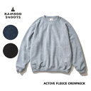  SALE40OFF BAMBOO SHOOTS ou[V[g ACTIVE FLEECE CREWNECK SHIRT ANeBut[X N[lbNVc 2203003 S3F M L XL ԕis  PTUP 