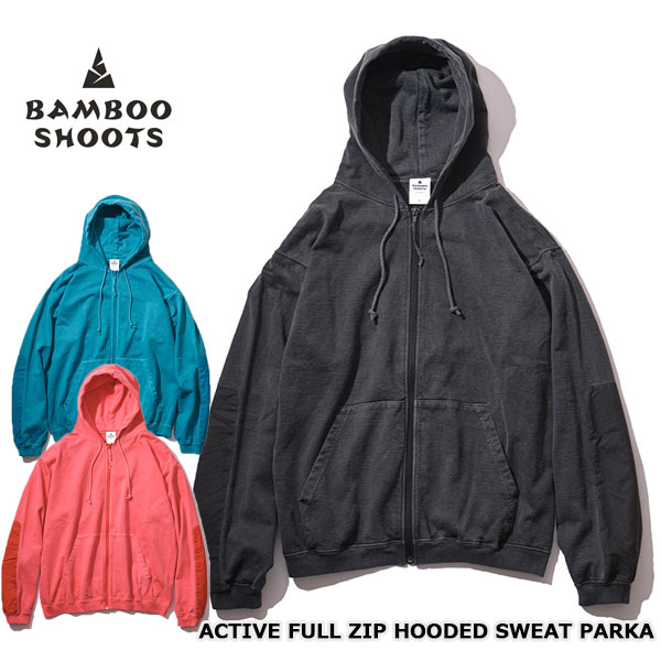 ★SALE40％OFF★BAMBOO SHOOTS バンブーシュート ACTIVE FULL-ZIP HOODED SWEAT SHIRT アクティブ フルジップ フーデッド スウェットシャツ 2201009 メンズ