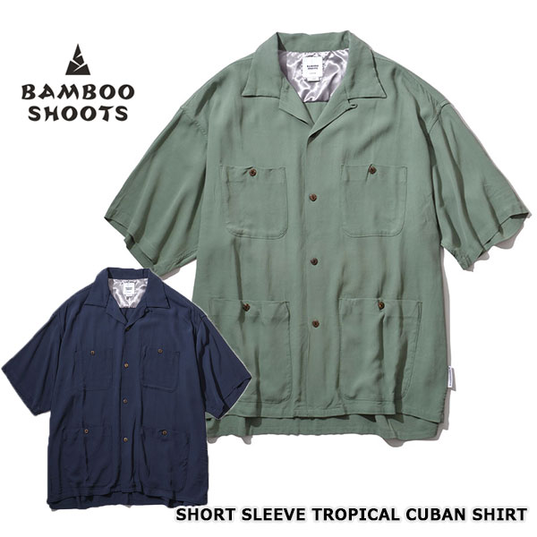 ★SALE50%OFF★BAMBOO SHOOTS バンブーシュート SHORT SLEEVE TROPICAL CUBAN SHIRT ショートスリーブ トロピカル キューバシャツ MENS メンズ【返品交換不可】【PTUP】