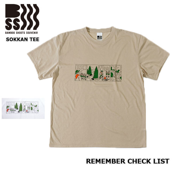 ★SALE50％OFF★BAMBOO SHOOTS SOUVENIR バンブーシュート スーベニア 速乾TEE REMEMBER CHECK LIST リメンバーチェックリスト 2202024 ユニセックス 