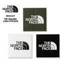 THE NORTH FACE ザ ノースフェイス TNF SQUARE LOGO STICKER TNF スクエア ロゴ ステッカー NN32227 ブラック/ホワイト/ニュートープ 9.5×9.5センチ