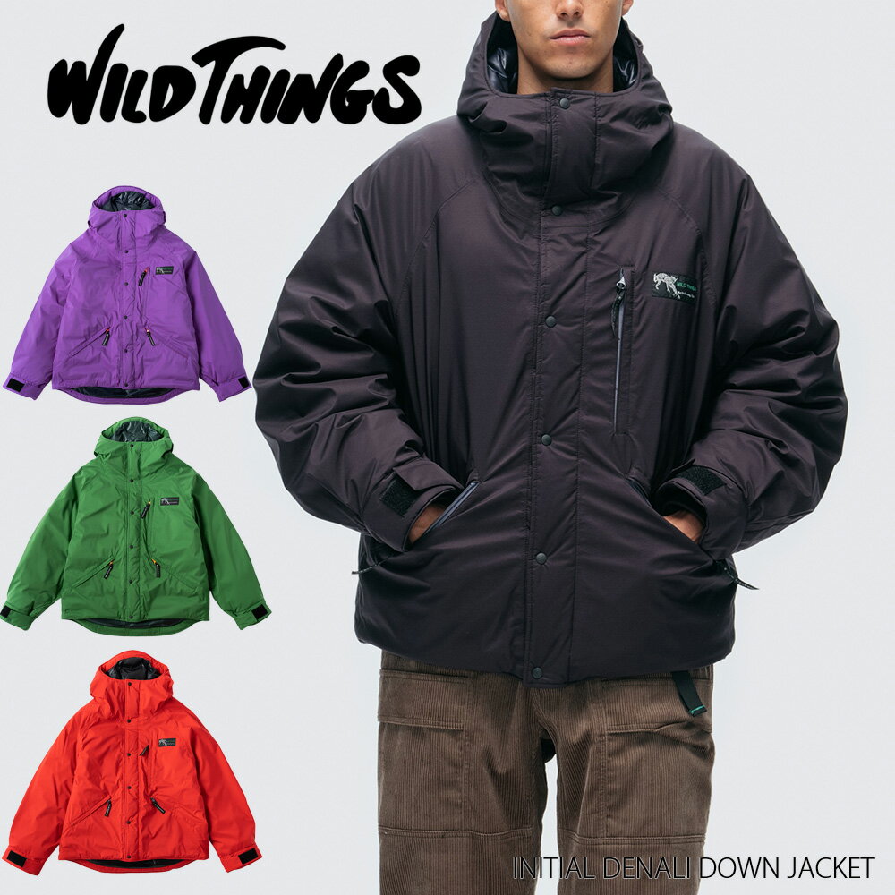 ★SALE40％OFF★WILDTHINGS ワイルドシングス INITIAL DENALI DOWN JACKET イニシャルデナリ ダウンジャケット WT23122SK メンズ 全4色 M/L 2023FW BLACK/GREEN/PURPLE/RED【返品交換不可】【PTUP】