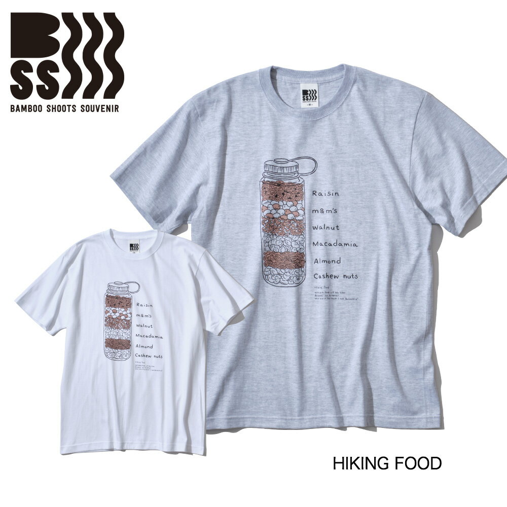 ★SALE40％OFF★BAMBOO SHOOTS SOUVENIR バンブーシュートスーベニア HIKING FOOD ハイキングフード Tシャツ 半袖 WHITE SAND BEIGE S/M/LXL 2301038