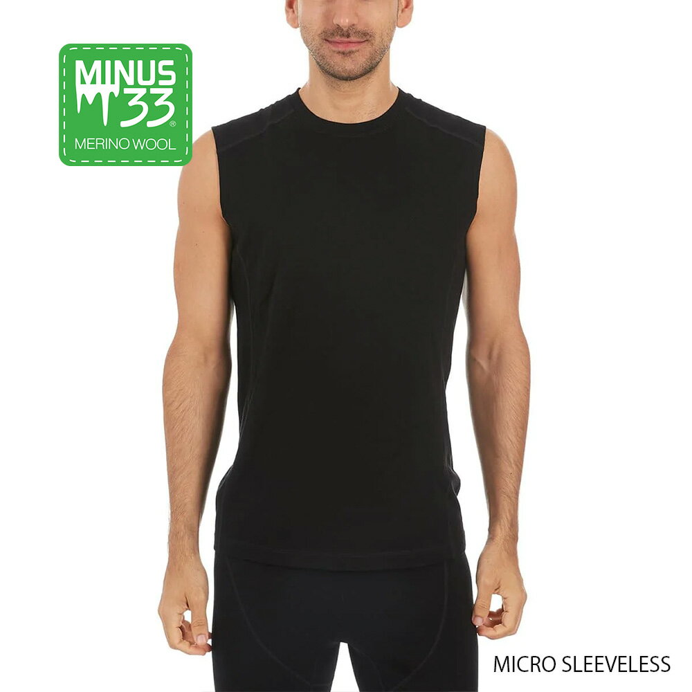 MINUS33 ޥʥƥ꡼ MICRO SLEEVELESS ޥ ꡼֥쥹  BLACK M/L Ρ꡼ 24ղ 1003PTUP