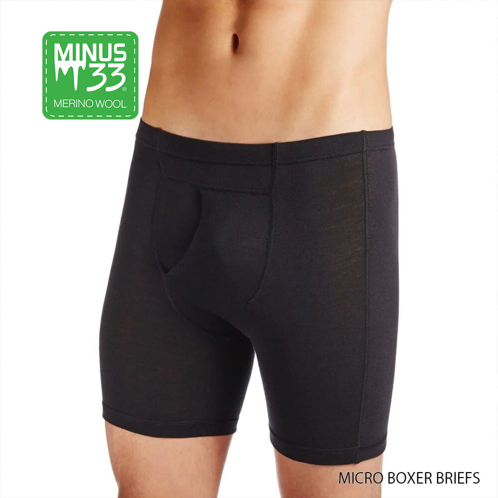 MINUS33 マイナスサーティースリー MICRO BOXER BRIEFS マイクロ ボクサーブリーフ メンズ 下着 ボクサーパンツ 24春夏 1311 BLACK M/L【PTUP】