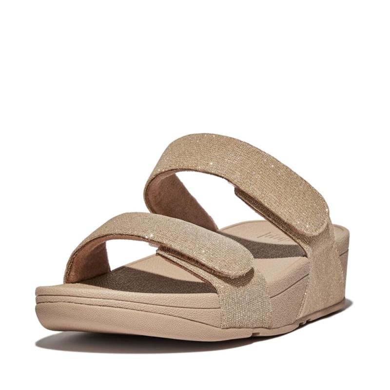 乐天商城 - fitflop(フィットフロップ) レディース LULU ADJUSTABLE SHIMMERLUX SLIDESサンダル