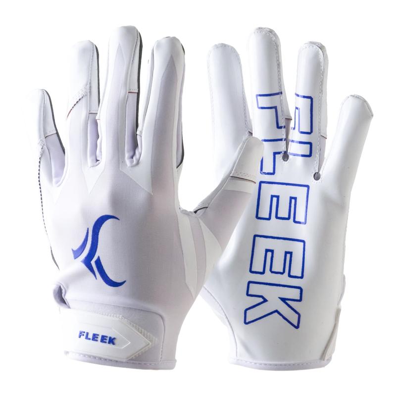 樂天商城 - FLEEK EXTRA-FIT GLOVES 2.0 ホワイト・ロイヤルブルー アメリカンフットボール 進化グリップ 高フィット感 アメリカンフットボール用 白青