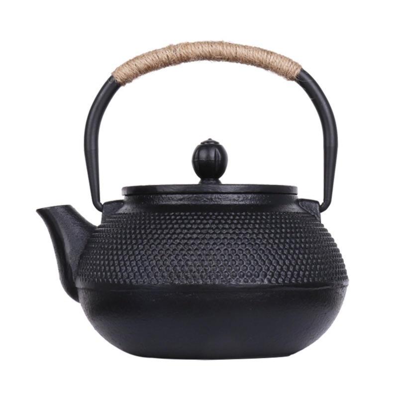 Rakuten - OULOVECO 鉄瓶 ih対応 急須 直火可 やかん 鉄びん 鉄器 鋳物 茶道道具 鉄分補給 伝統工芸品 カボチャの形をしたケトル 鉄分補給 オフィス、キッチン、ティールーム、レストランに適しています