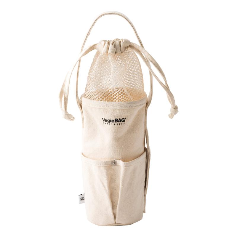 thermo mug(サーモマグ) ランチバッグ/ドリンクボトルバッグ アイボリー Φ10×H22cm【Vegie BAG2 ベジバッグ2(TRIP BOTTLE L対応バッグ)】 TM-VB2