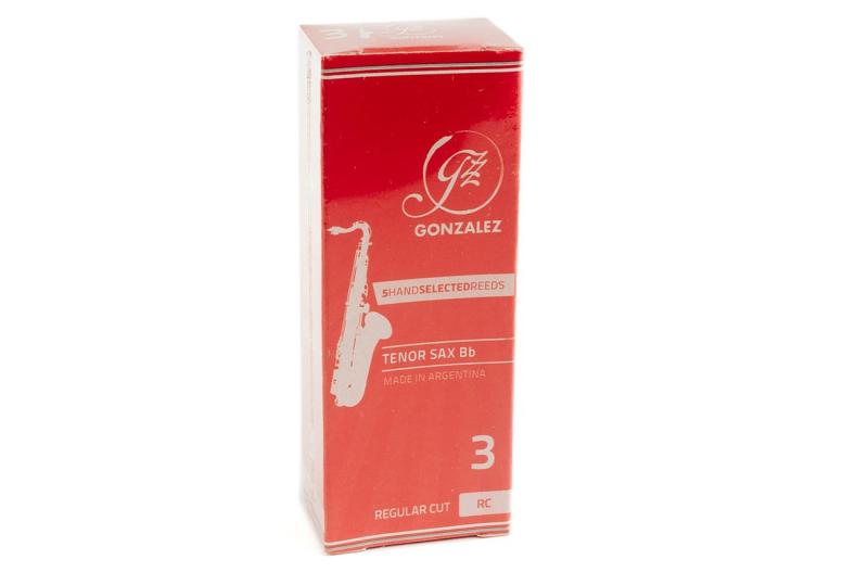 Gonzalez Reeds Regular Cut [RC] ゴンザレス テナーサックスリード レギュラーカット (3-1/2)テナーサックス用リード　5枚入り　レギューラーカットアンファイルドタイプ反応が良く密度の濃い明るくまろやかな音色