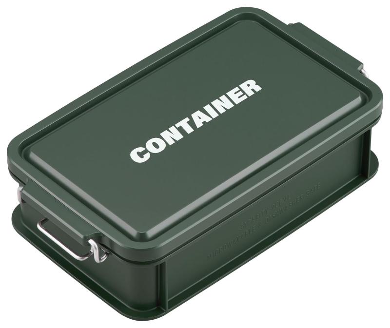 乐天商城 - OSK(オーエスケー) 弁当箱 CONTAINER コンテナランチボックス 仕切付 グリーン 900ml 日本製 食洗機 電子レンジ対応 汚れにくい 抗菌 2点ロック パッキン付き 汁漏れ防止 おしゃれ かわいい 小物