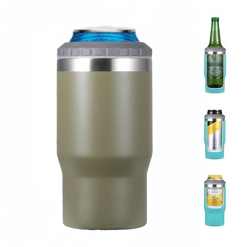 INIBULAM 4 in 1 ステンレス製ビール缶ホルダー、14oz二重断熱保冷保温350ml缶クーラー bambooec-10004192 バンブ サンプル画像2