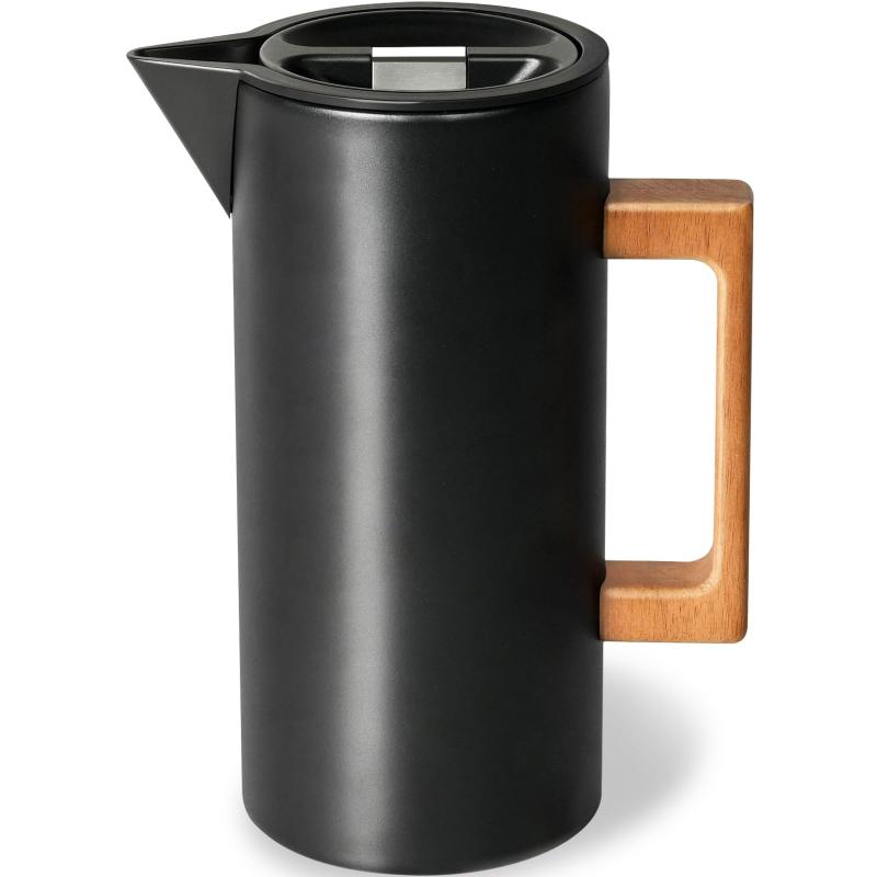 Rakuten - 《飲みきりやすい1L》 atRise[アットライズ] サーモジャグ 保温ポット 保冷ポット 1L 保温 保冷 卓上ポット 魔法瓶 おしゃれ 洗いやすい アウトドア キッチン スリム 広口 白湯 麦茶 テーブルポ