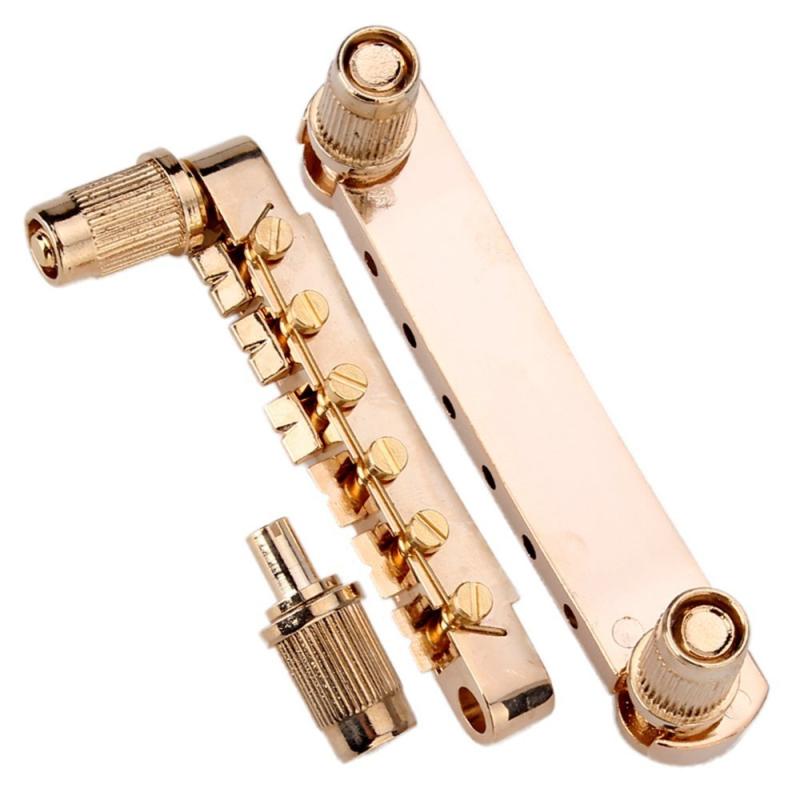 Yibuy ゴールド Tune-O-Matic ブリッジテールピース For Electric Guitar 楽器用 moyinmusic bambooec-10033937 バンブ サンプル画像2