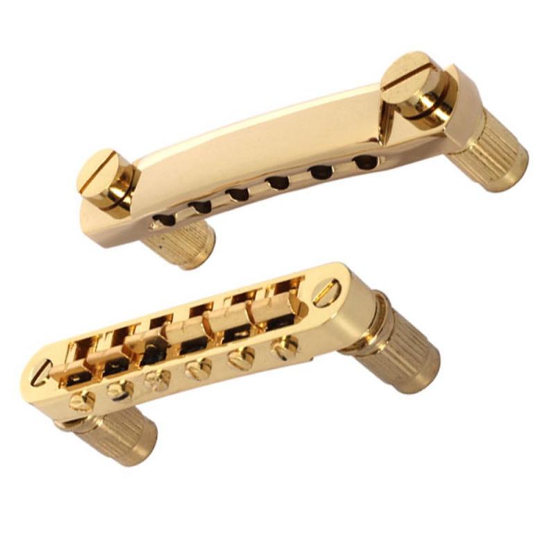 Yibuy ゴールド Tune-O-Matic ブリッジテールピース For Electric Guitar 楽器用 moyinmusic bambooec-10033937 バンブ サンプル画像3