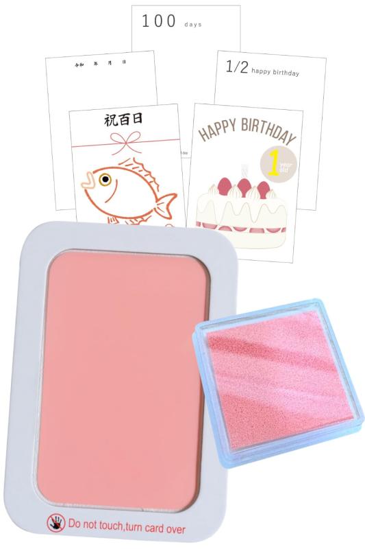 whipwhip 【手が汚れない】 手形スタンプ 赤ちゃん 手形足形 命名書 100日祝い インク【後片付けもラクチン】手が汚れない 複写式スタンプだから使用後 手 を洗わずに済みます。【オリジナル台紙】新生児の 手形 足形 以外にも 100日祝い や 1/2バースデー にも使用可能。【2way】手形スタンプと 指スタンプ の2種類のアートが楽しめます。セット内容： スタンプ x2、オリジナル台紙x5、白紙の台紙x4 、説明書x1　本商品は使い切りタイプになります。同じヶ所にて2回目スタンプを押す場合、色合いが薄くなります。