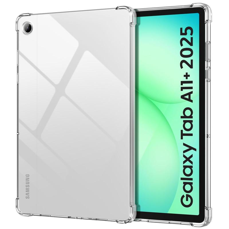 MoKo Galaxy Tab A11+用 ケース 11インチ 2025 サムソンギャラクシークリアケース TPU製 ソフト 四角特別保護 軽量 薄型 耐衝撃 シンプル 傷つき防止 取付簡単 Clear