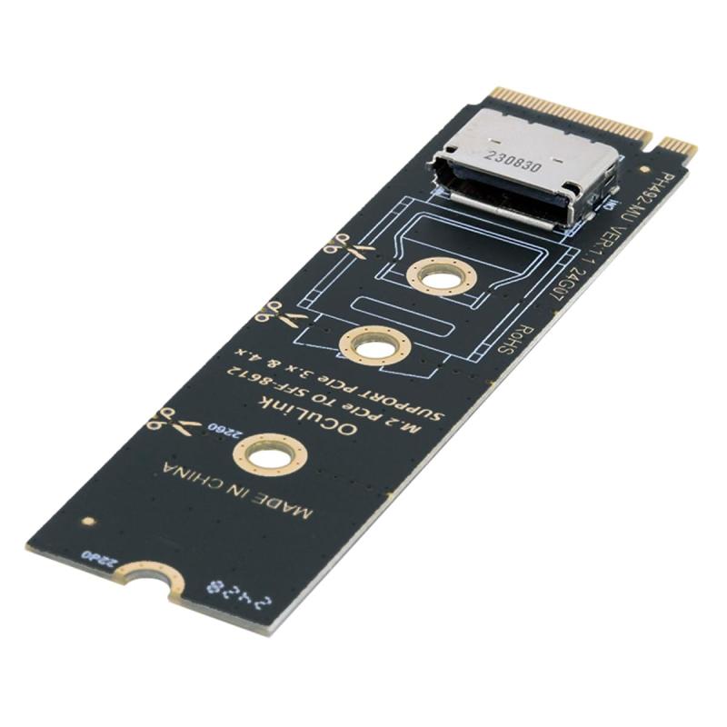 Rakuten - CY カード 2280 PCI-E4.0 M.2 M キーから Oculink SFF-8612 SFF-8611 垂直ホスト アダプター (NVME U.2 SSD Egpu 用)