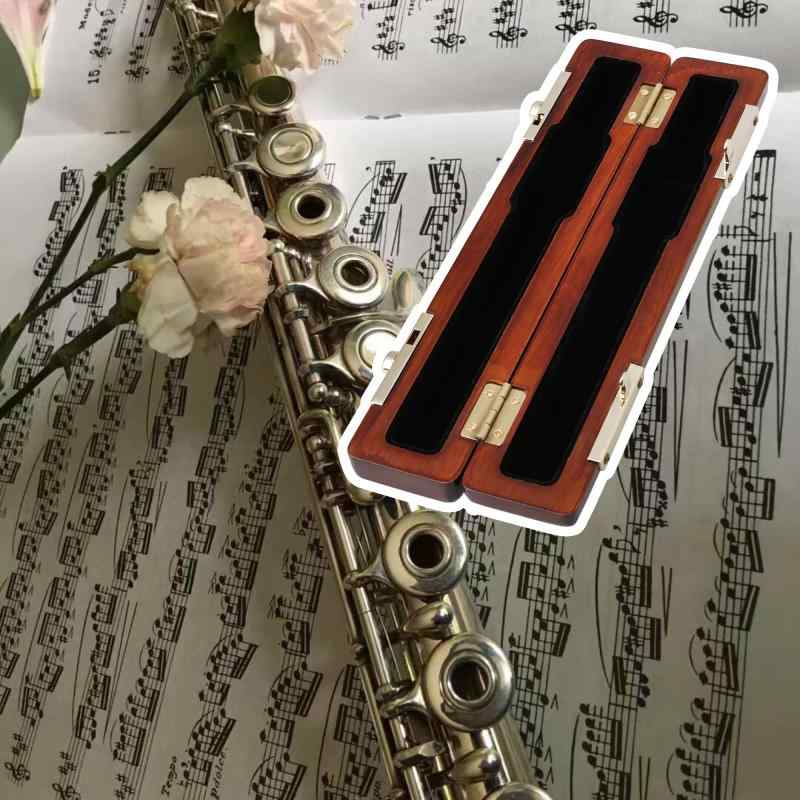 フルート頭部管ボックス 収納ケース 木管楽器アクセサリ 保存 防塵 25.5x4.6x3cm ...