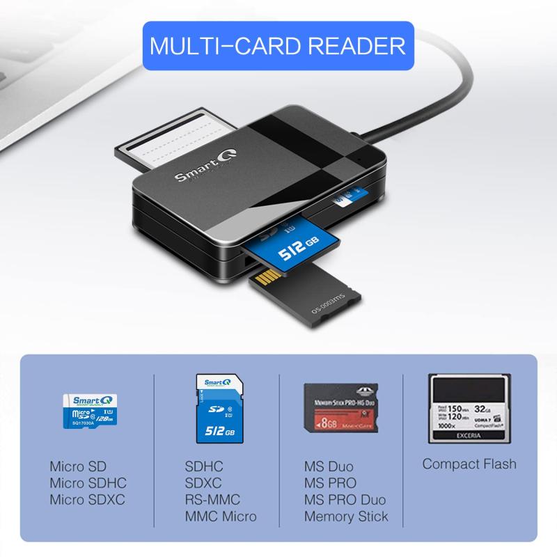 SmartQ C368 USB 3.0 SDカードリーダー プラグアンドプレイ AppleとWindows対応 US...
