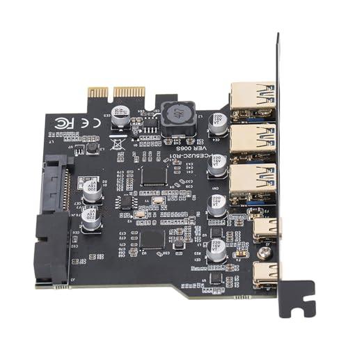 Rakuten - PCIe to USB 3.2 Gen 2 カード 20 Gbps 5 ポート (3 USB タイプ A 2 USB タイプ C) 拡張カード 7/8/10/11 for Linux for OS X PC
