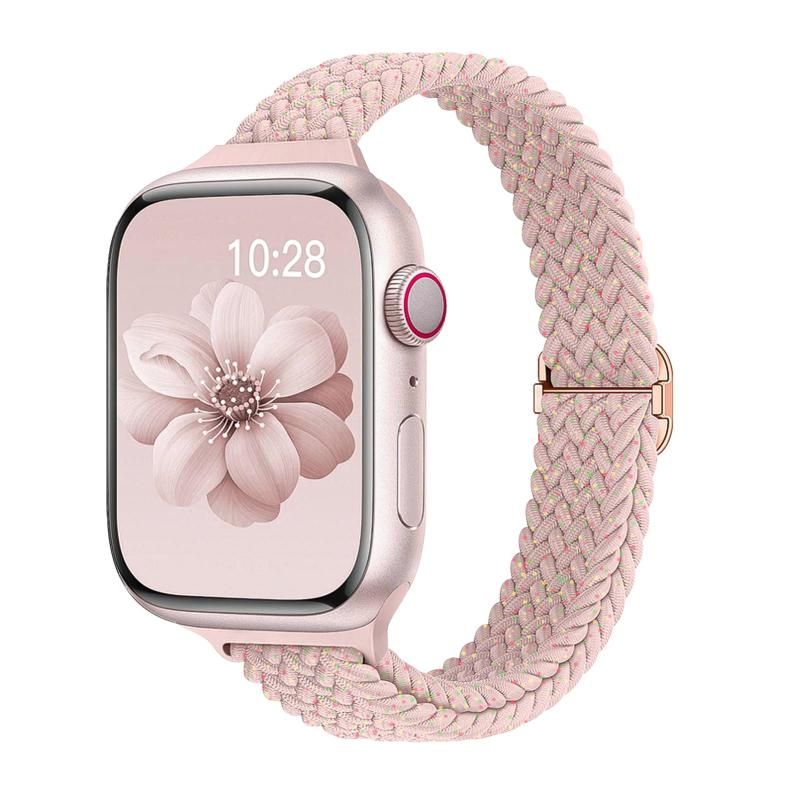 Rakuten - For アップルウォッチ バンド 編み込み 40mm 41mm 42mm 38mm 46mm 44mm 45mm 49mm レディース メンズ 伸縮性 ソロループ ナイロン 薄型 通気 細幅 柔軟 防汗 無段階調整 スキニーベルト Apple Watch