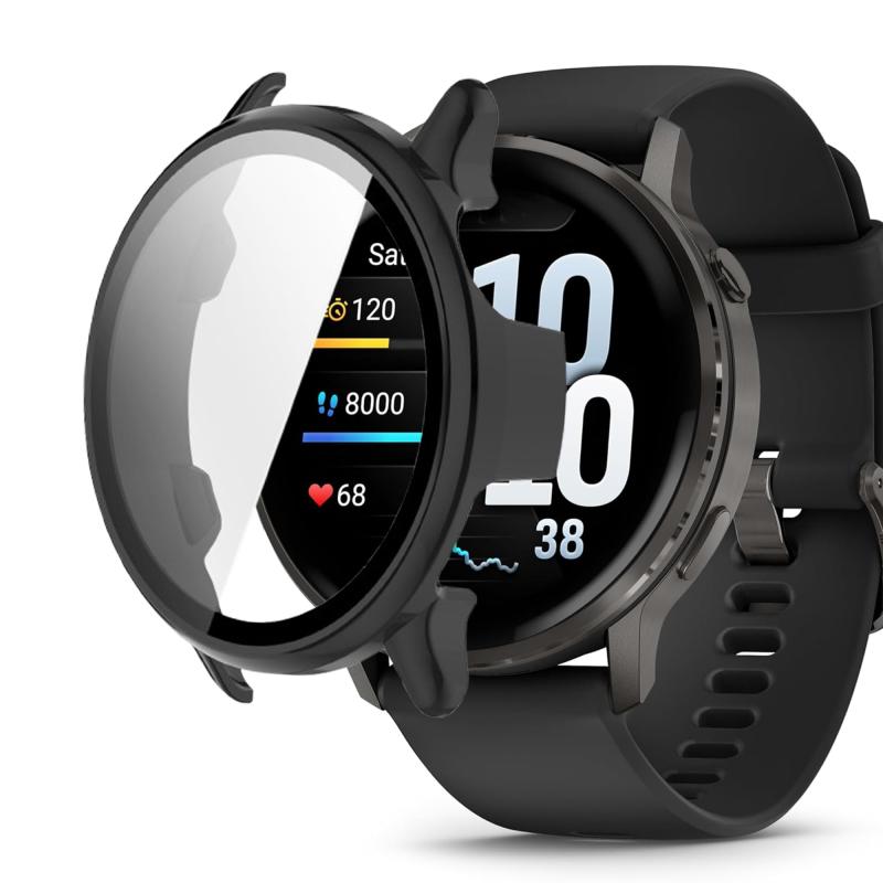 Rakuten - Lamshaw for Garmin Venu 4 ハードケース、41mm 45mm 強化ガラススクリーンプロテクター PCケース 耐衝撃カバー 傷防止 耐衝撃 対応 Garmin Venu 4 スマートウォッチ