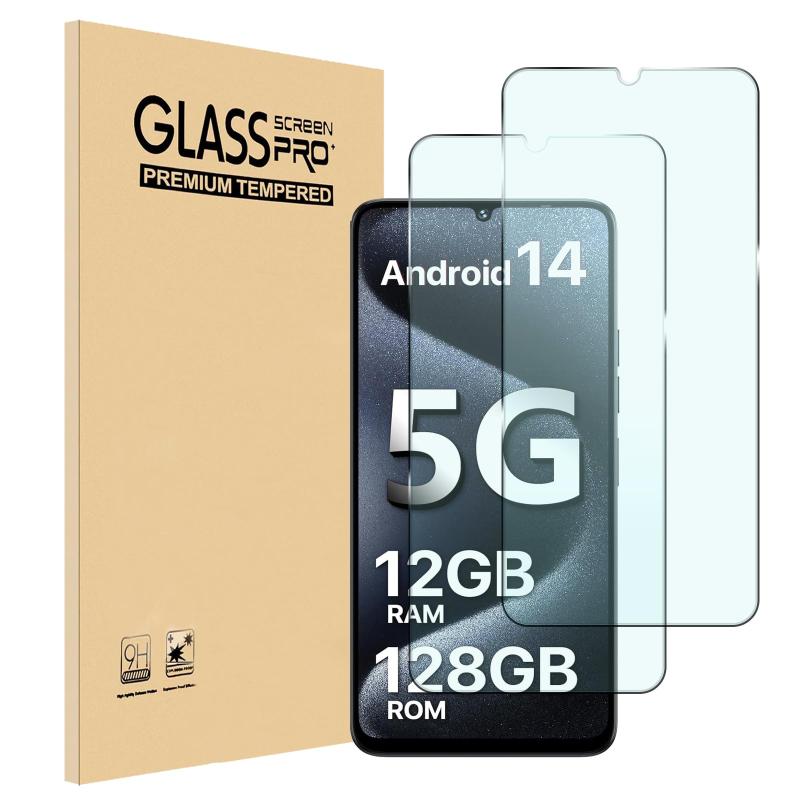 ShellChic For UMIDIGI G9 5G ガラスフィルム スマートフォン 専用フィルム 指紋防止 UMIDIGI 対応 携帯電話フィルム 耐衝撃 撥水強化ガラスフィルム 硬度9H 高透過率 高感度タッチ液晶保
