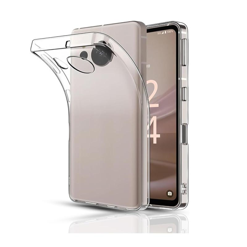 Rakuten - 対応 AQUOS sense8 ケース クリア 耐衝撃 TPU 背面 ンプロテクター シェル 軽量 薄型 シェル 耐衝撃 指紋防止 米軍MIL規格取得 SH-54D SHG11 保護 ケース 柔軟 TPU カバー 全透明 散熱加工 黄変しにくい