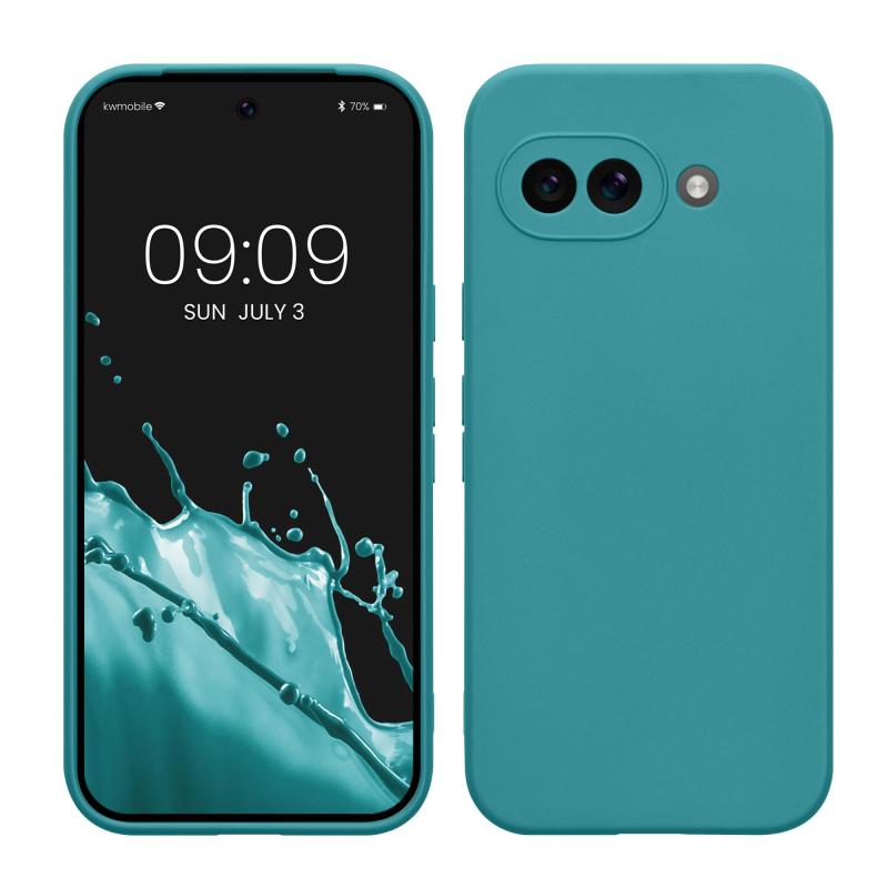 Rakuten - kwmobile スマホケース Google Pixel 9a対応 ケース - スマートフォン バックカバー TPU 耐衝撃 翡翠色マット