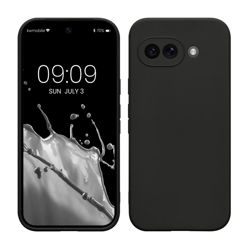 樂天商城 - kwmobile スマホケース Google Pixel 9a対応 ケース - スマートフォン バックカバー TPU 耐衝撃 黒色マット