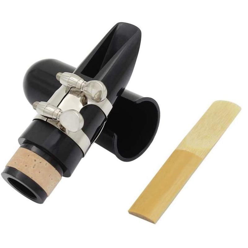 Dovhmoh Mouthpiece Kit, Includes Ligature + Clarinet Reed 2.5 + Black Clarinet Mouthpiece Plastic Cap Instrument Accessories
