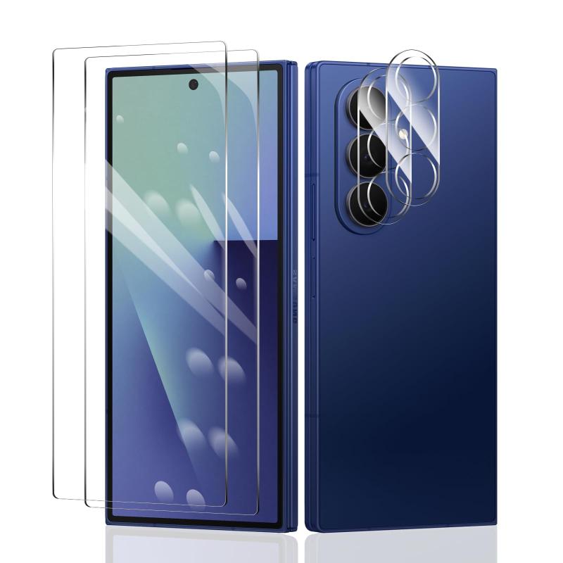 樂天商城 - 対応 Galaxy Z Fold 7 フィルム 保護 【2枚セット ガラスフイルム+2枚カメラフィルム】 Galaxy Z Fold 7 強化ガラス 気泡レス 貼りやすい スクラッチ防止 超耐久 高光沢 全面保護