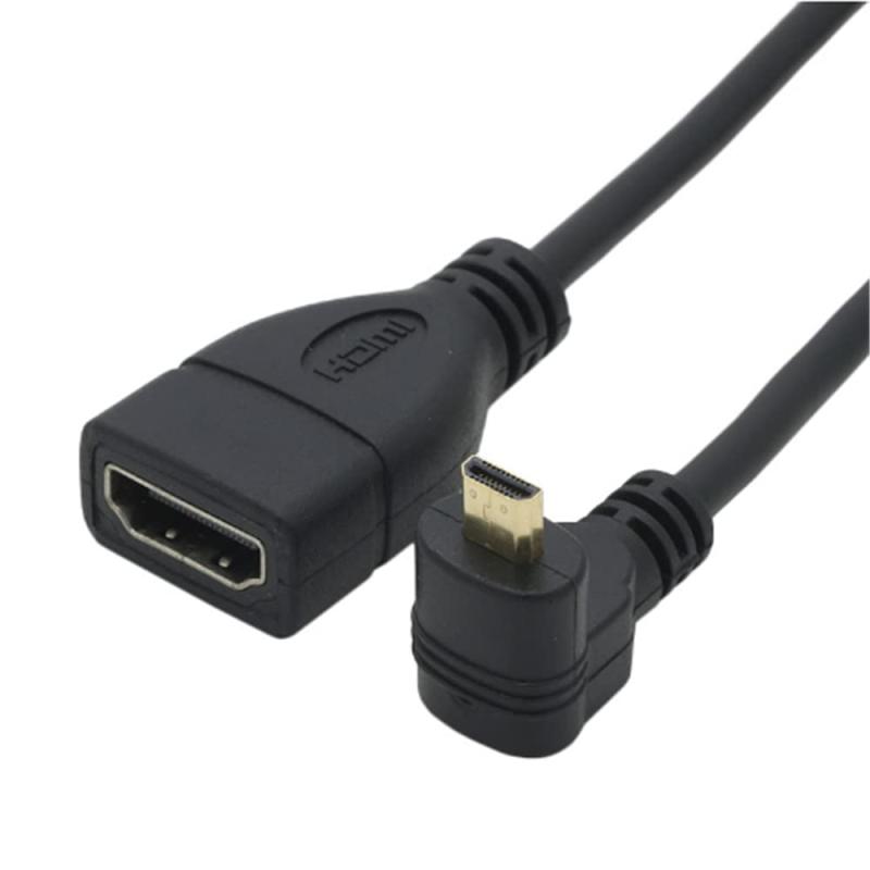 Rakuten - KKM-ラブショーハイスピードHDMI(メス)to Micro HDMI(オス) 90°L型 マイクロHDMI変換ケーブル タイプD to タイプA 金メッキコネクタ搭載