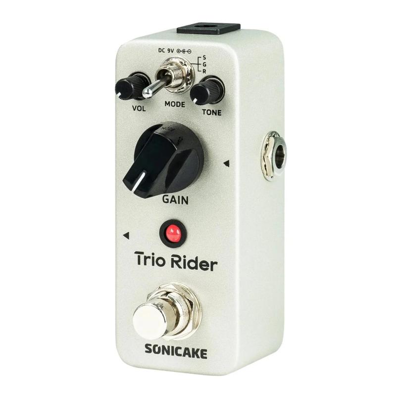 SONICAKE Trio Rider ギターペダル ミニペダル エレキギターとベース用 高耐久メタルフットスイッチ オーバードライブペダル トリオーライダー｜バンブ