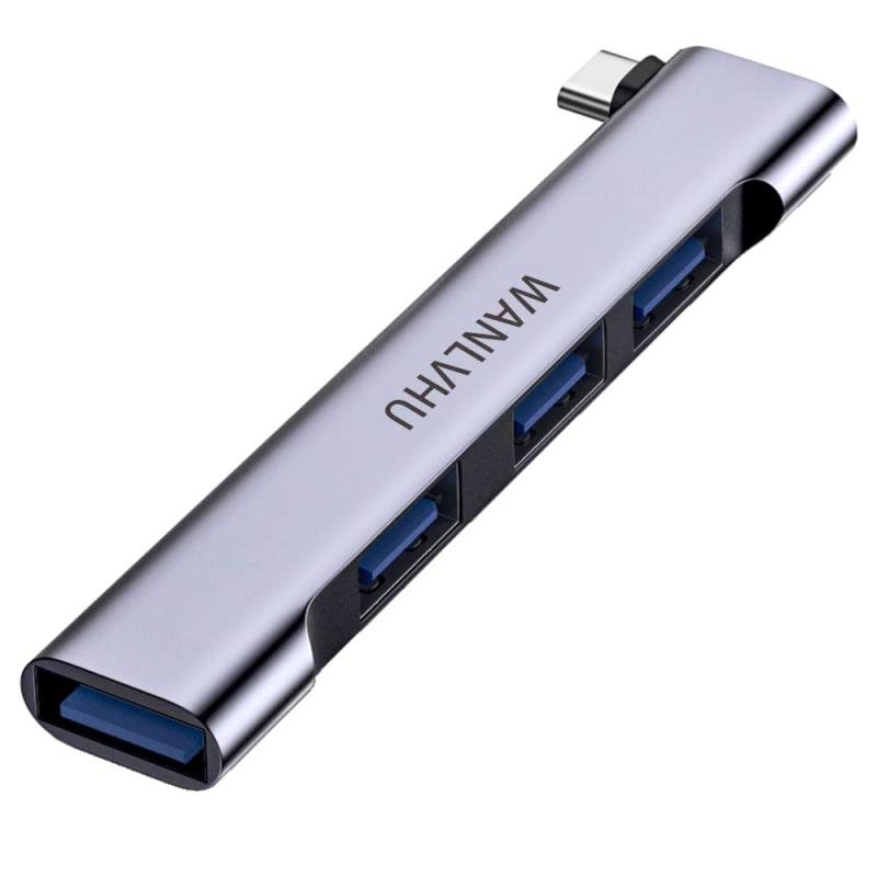 ノートパソコン4ポート用USBハブ ポータブルUSB 3.0ハブ USBスプリッター USBマルチポートアダプターエクスパンダー MacBook Air/Pro、ノートパソコン、PC、キーボード、フラッシュドライブ、モバ