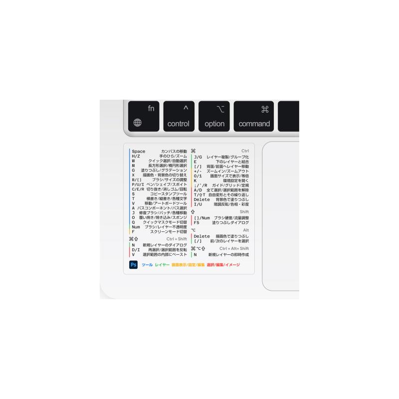 Rakuten - (0221) Photoshop/Illustrator ショートカットキー・シール (Mac/Windows)