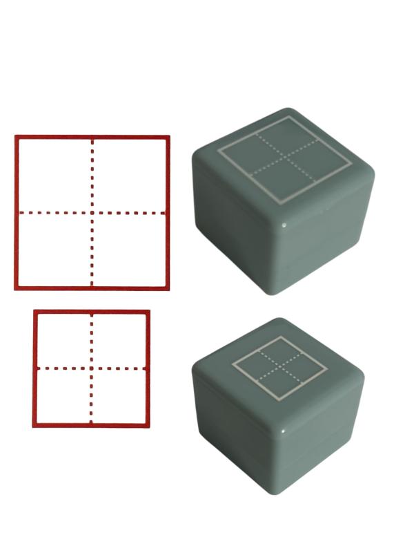 Rakuten - 文字練習用マス目スタンプ 浸透印タイプ 15mm &20mm&30mmセット(各1個) 15mm&20mmセット(各1個) 30mm単品(1個)