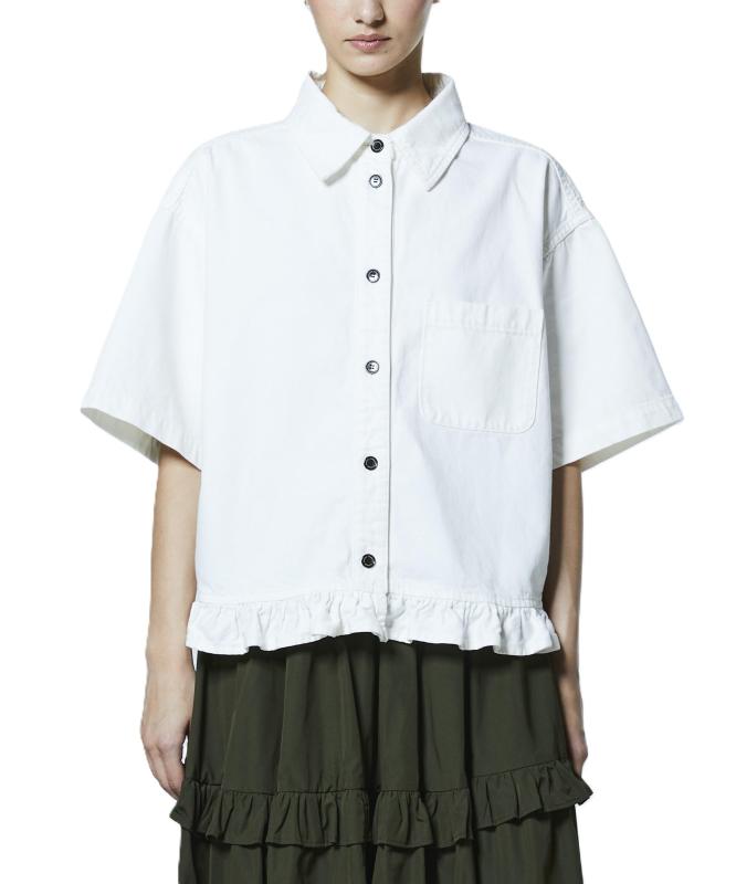 DOUBLE STANDARD CLOTHING(ダブルスタンダードクロージング) コットンデニムフリルジャケット0205-450-261レディース bambooec-10015202 バンブ サンプル画像2