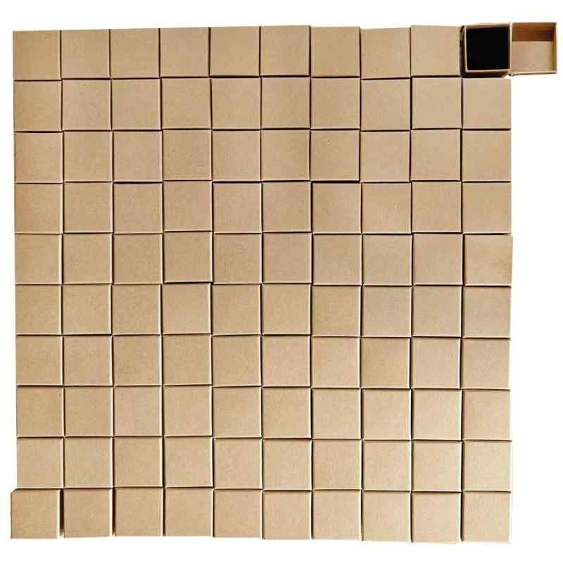 DAIVARNING ギフトボックス 5×5×3cm ラッピング 纸箱 ピアス 指輪 アクセサリー用 100個セット