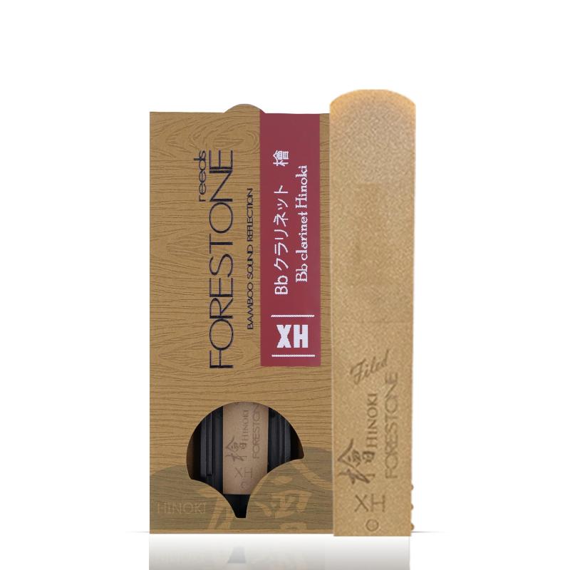 FORESTONE フォレストーンリード Hinoki B♭クラリネット用 【硬さ：XH エクストラハード】 FHCXH従来の素材に特殊なカルシウム材を加えたモデルフォレストーンリードの中でも、よりJazzやPops等に適しているソプラノ、バリトン、B♭クラリネット用はファイルドカット