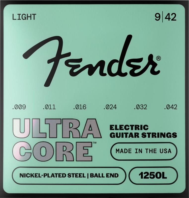 Fender フェンダー エレキギター弦 Ultracore™ 1250L Guitar Strings, Nickel-Plated Steel, Ball End, Gauges .009-.042