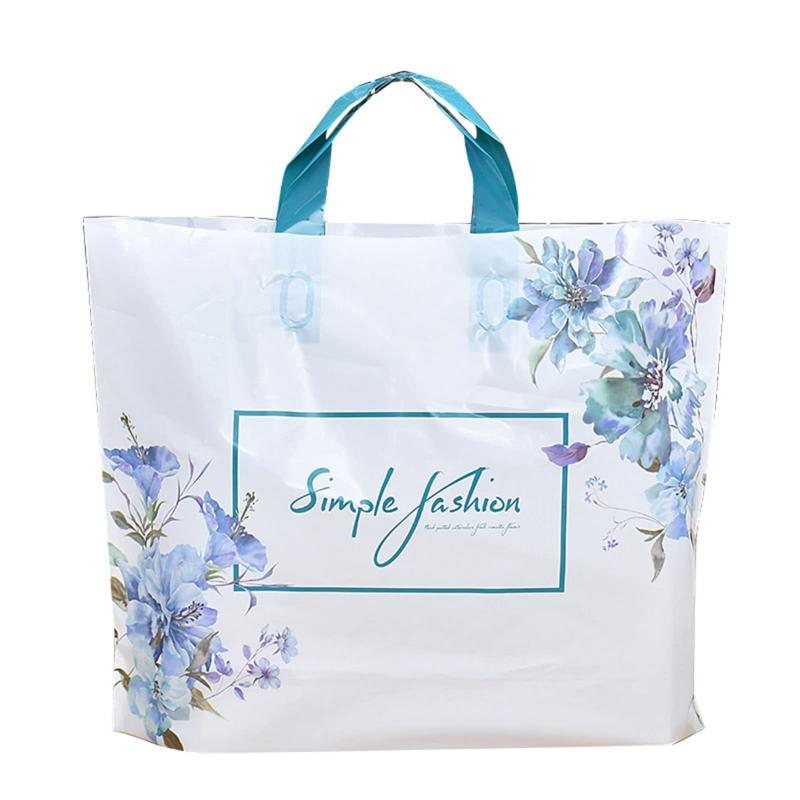 Rakuten - 50個 ハンドル付きギフトバッグ ギフトバッグ 手提げ袋 38x30x8cm プラスチック ポータブル お祝い パーティー 結婚式 ベビーシャワー 工芸品 誕生日