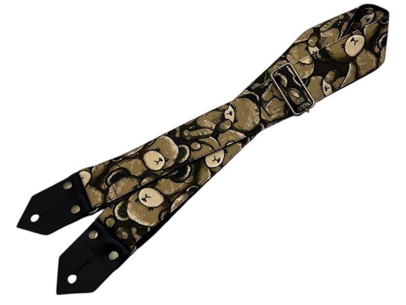 Spice Note スパイスノート ギターストラップ Printing Fablic Series 日本製 全長820mm～1450mm Teddy ver.2.0 ES-PP50NTB/BRN